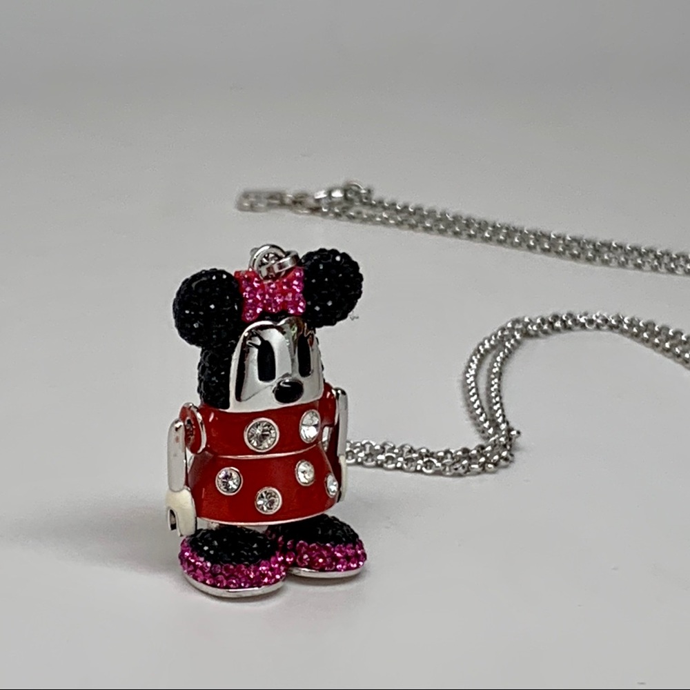 Swarovski Minnie Mouse robot necklace